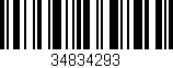 Código de barras (EAN, GTIN, SKU, ISBN): '34834293'