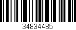 Código de barras (EAN, GTIN, SKU, ISBN): '34834485'
