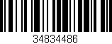 Código de barras (EAN, GTIN, SKU, ISBN): '34834486'