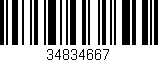 Código de barras (EAN, GTIN, SKU, ISBN): '34834667'