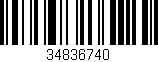 Código de barras (EAN, GTIN, SKU, ISBN): '34836740'
