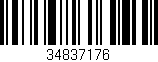 Código de barras (EAN, GTIN, SKU, ISBN): '34837176'