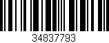 Código de barras (EAN, GTIN, SKU, ISBN): '34837793'