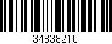 Código de barras (EAN, GTIN, SKU, ISBN): '34838216'