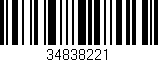 Código de barras (EAN, GTIN, SKU, ISBN): '34838221'