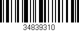 Código de barras (EAN, GTIN, SKU, ISBN): '34839310'