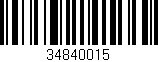 Código de barras (EAN, GTIN, SKU, ISBN): '34840015'