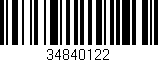 Código de barras (EAN, GTIN, SKU, ISBN): '34840122'