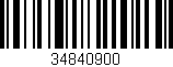Código de barras (EAN, GTIN, SKU, ISBN): '34840900'