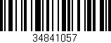 Código de barras (EAN, GTIN, SKU, ISBN): '34841057'