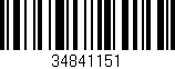 Código de barras (EAN, GTIN, SKU, ISBN): '34841151'