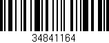 Código de barras (EAN, GTIN, SKU, ISBN): '34841164'