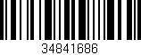 Código de barras (EAN, GTIN, SKU, ISBN): '34841686'