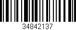 Código de barras (EAN, GTIN, SKU, ISBN): '34842137'