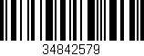 Código de barras (EAN, GTIN, SKU, ISBN): '34842579'