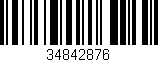 Código de barras (EAN, GTIN, SKU, ISBN): '34842876'