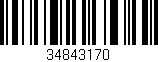 Código de barras (EAN, GTIN, SKU, ISBN): '34843170'