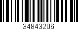 Código de barras (EAN, GTIN, SKU, ISBN): '34843206'