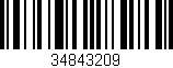 Código de barras (EAN, GTIN, SKU, ISBN): '34843209'