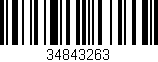 Código de barras (EAN, GTIN, SKU, ISBN): '34843263'