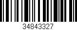 Código de barras (EAN, GTIN, SKU, ISBN): '34843327'