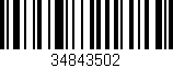 Código de barras (EAN, GTIN, SKU, ISBN): '34843502'