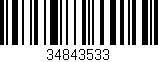 Código de barras (EAN, GTIN, SKU, ISBN): '34843533'