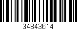 Código de barras (EAN, GTIN, SKU, ISBN): '34843614'