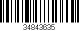 Código de barras (EAN, GTIN, SKU, ISBN): '34843635'