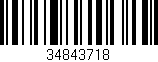 Código de barras (EAN, GTIN, SKU, ISBN): '34843718'