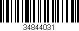 Código de barras (EAN, GTIN, SKU, ISBN): '34844031'