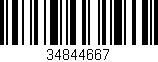 Código de barras (EAN, GTIN, SKU, ISBN): '34844667'