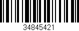 Código de barras (EAN, GTIN, SKU, ISBN): '34845421'