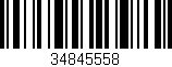 Código de barras (EAN, GTIN, SKU, ISBN): '34845558'