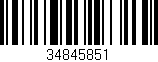 Código de barras (EAN, GTIN, SKU, ISBN): '34845851'