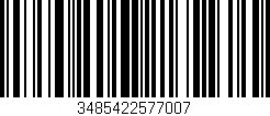 Código de barras (EAN, GTIN, SKU, ISBN): '3485422577007'