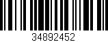 Código de barras (EAN, GTIN, SKU, ISBN): '34892452'