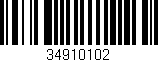 Código de barras (EAN, GTIN, SKU, ISBN): '34910102'