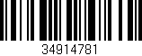 Código de barras (EAN, GTIN, SKU, ISBN): '34914781'