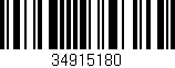 Código de barras (EAN, GTIN, SKU, ISBN): '34915180'