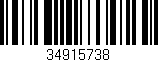Código de barras (EAN, GTIN, SKU, ISBN): '34915738'