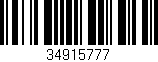 Código de barras (EAN, GTIN, SKU, ISBN): '34915777'