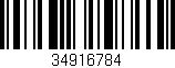 Código de barras (EAN, GTIN, SKU, ISBN): '34916784'