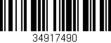 Código de barras (EAN, GTIN, SKU, ISBN): '34917490'