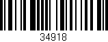 Código de barras (EAN, GTIN, SKU, ISBN): '34918'