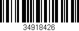 Código de barras (EAN, GTIN, SKU, ISBN): '34918426'