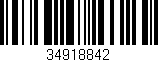 Código de barras (EAN, GTIN, SKU, ISBN): '34918842'