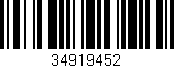 Código de barras (EAN, GTIN, SKU, ISBN): '34919452'
