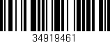 Código de barras (EAN, GTIN, SKU, ISBN): '34919461'