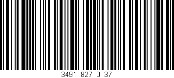 Código de barras (EAN, GTIN, SKU, ISBN): '3491_827_0_37'